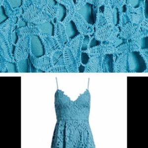 Teal lace dress